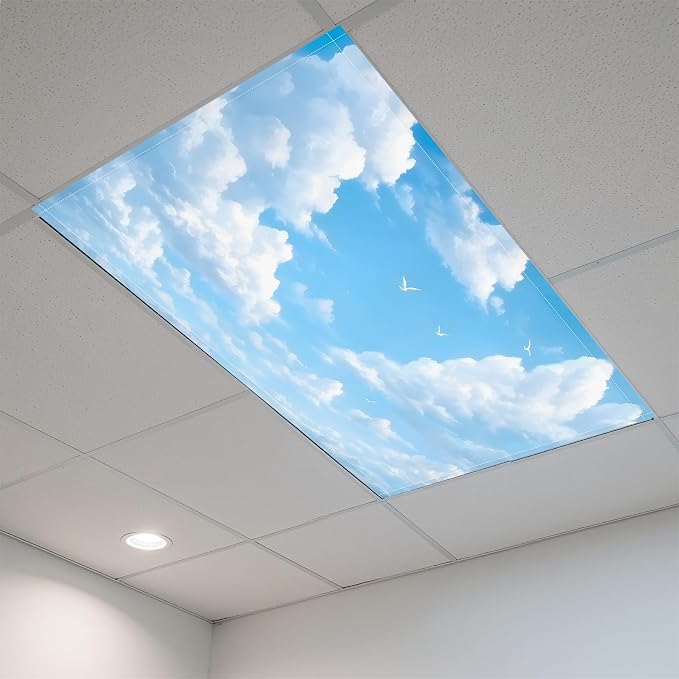 Fluorescent Light Covers-2 Pack 4 x 2 Feet Magnetic Ceiling Light Cover Room - Image 6