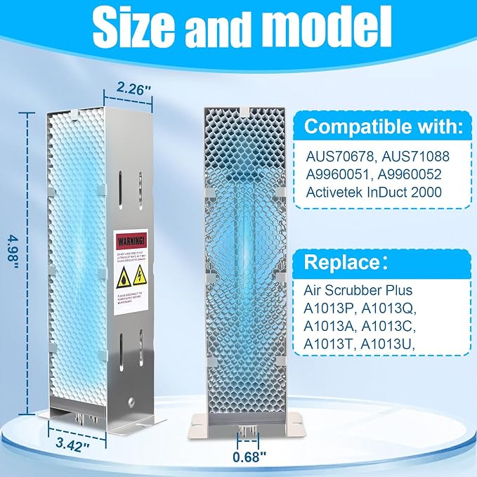 Air Scrubber Replacement Bulb.Air Scrubber 9" Advanced PCO Cell - Image 2