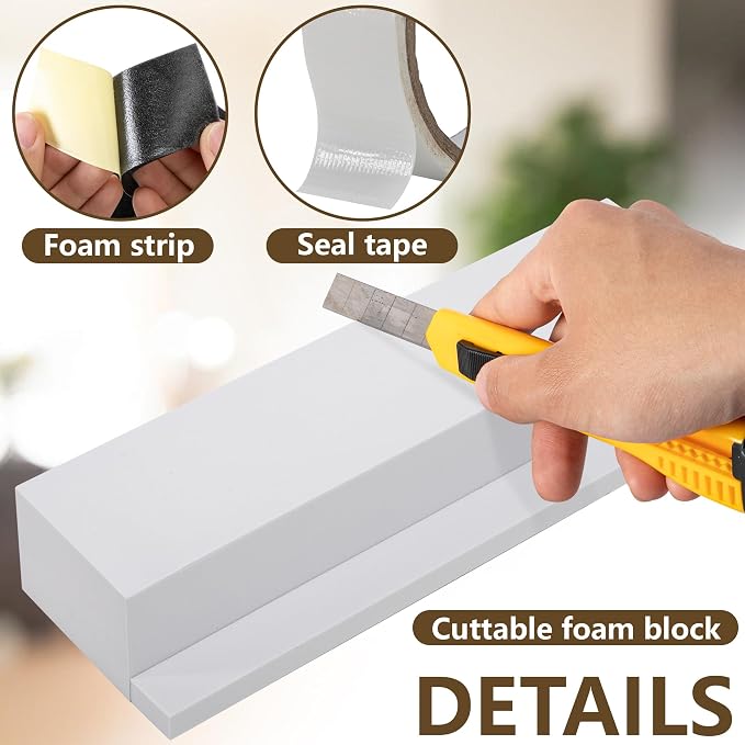 moonoom 4 Pack Air Conditioner Foam Block, Window AC Side Foam Block Kit - Image 3