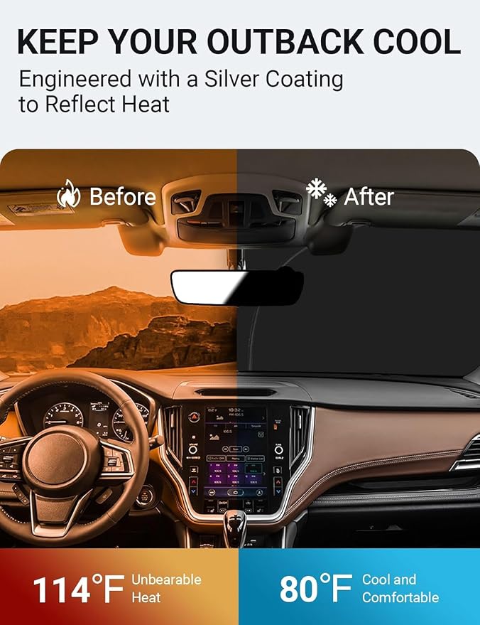 Proadsy 2026 Upgrade Front Windshield Sun Shade Foldable Sunshade Protector - Image 3