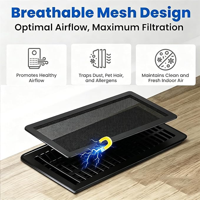 Magnetic Floor Vent Covers – Register Vent Filters Covers - Image 2