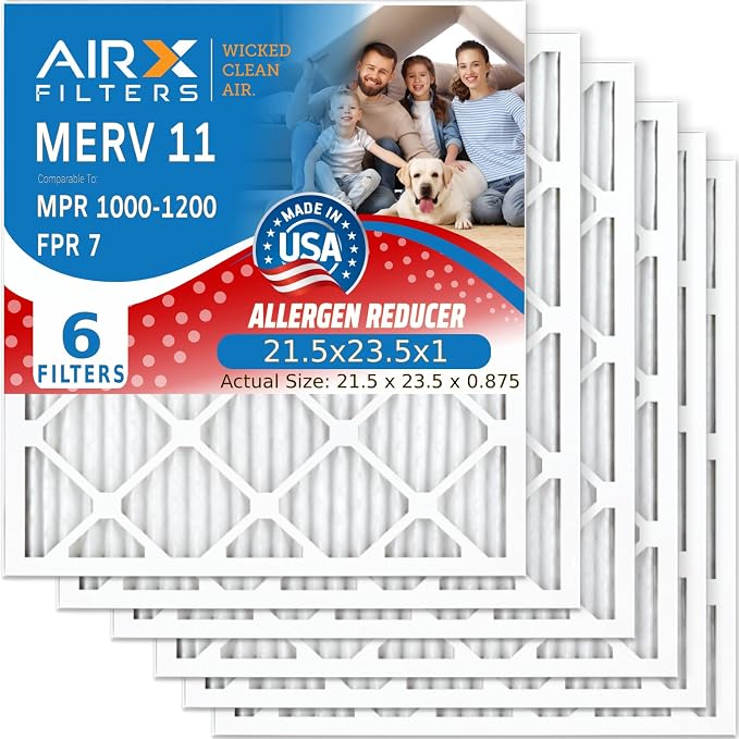 AIRx Filters WICKED CLEAN AIR 21.5x23.5x1 MERV 11 Electrostatic Pleated Air by AIRXFILTERSWICKEDCLEANAIR