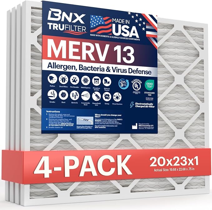 BNX TruFilter 20x23x1 Air Filter MERV 13 by BNX