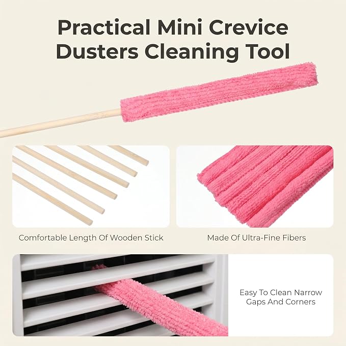 12Pcs Microfiber Detail Duster Sticks, Fan Blade Cleaner Crevice Cleaning Tool - Image 5