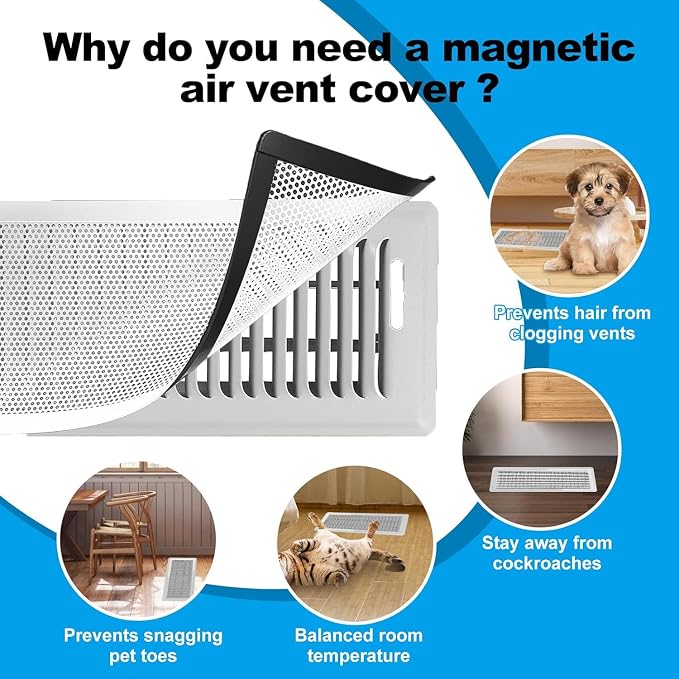 4 PCS White Magnetic Vent Covers - Image 4