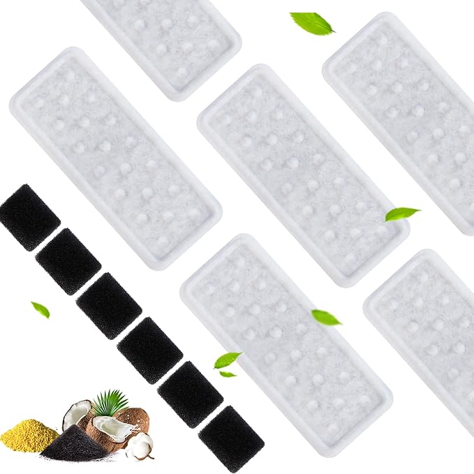 PETIMI Accessories Set for Pet Water Fountain- 6 pcs Packed Filters and 6 pcs - Image 7