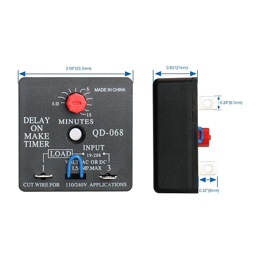 BAOMAIN Delay ON Make Timer QD-068 10 Minutes Adjustable 110/240 VAC time delay - Image 5
