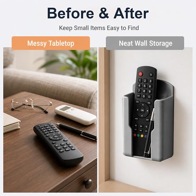 NEWHOOK 2 Pcs Remote Control Holder Wall Mount Self Adhesive - Image 5