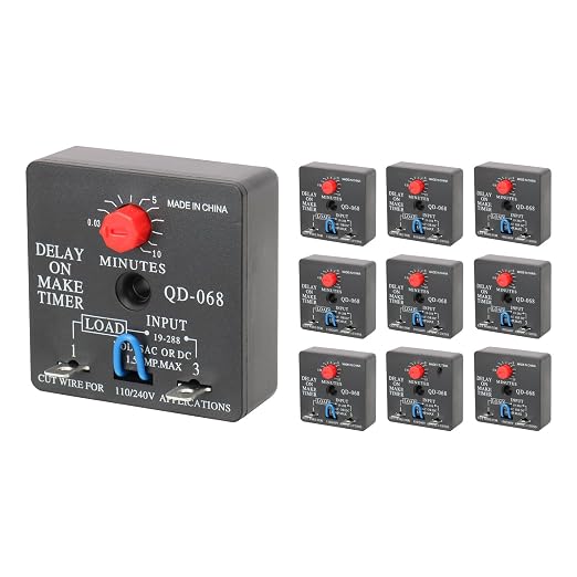 BAOMAIN Delay ON Make Timer QD-068 10 Minutes Adjustable 110/240 VAC time delay - Image 2