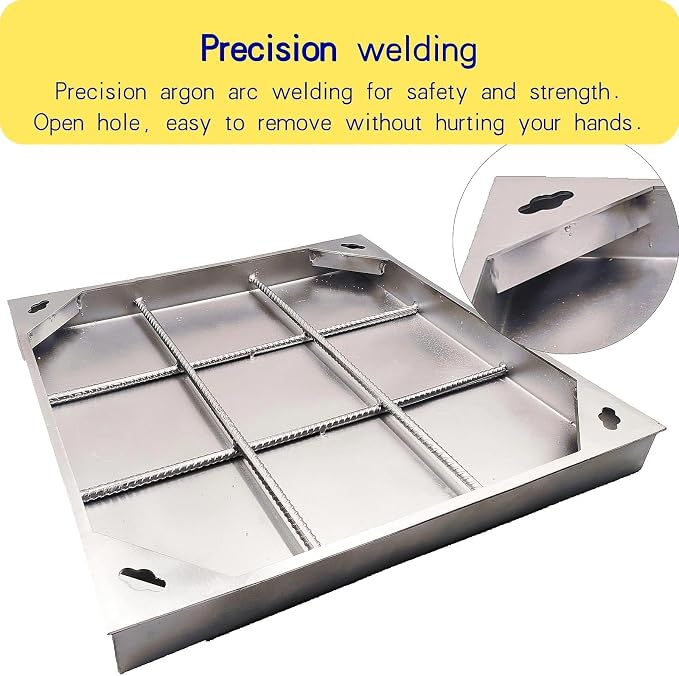20x20 in Invisible Stainless Steel Manhole Cover and Frame - Image 5