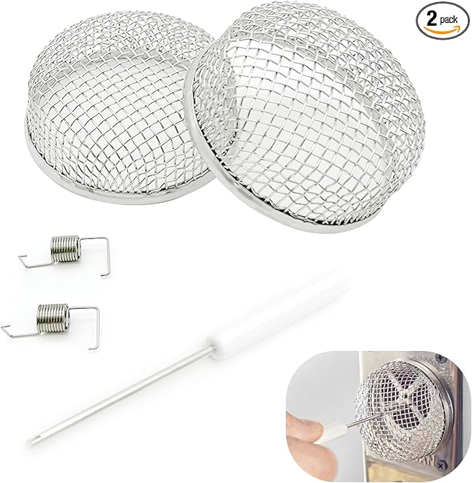 Shakas 2 PCS RV Furnace Vent Screen, Stainless Steel Stove Flying Insect by Unknown