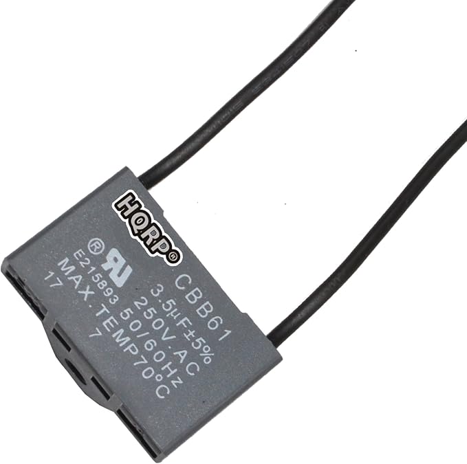 HQRP Capacitor Compatible with Hampton Bay Ceiling Fan 3.5uf 2-Wire UL Listed by HQRP