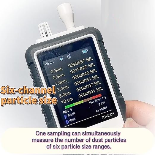 Portable Particle Counter, Handheld Aerosol Dust Monitor, Professional Air - Image 3