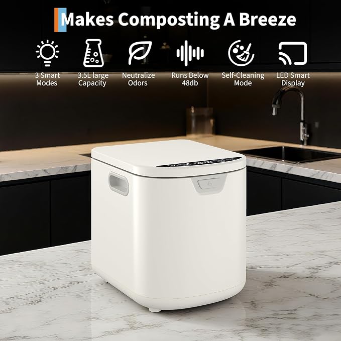 3.5L Electric Composter Countertop, 3 Modes Kitchen Smart Compost Bin - Image 2