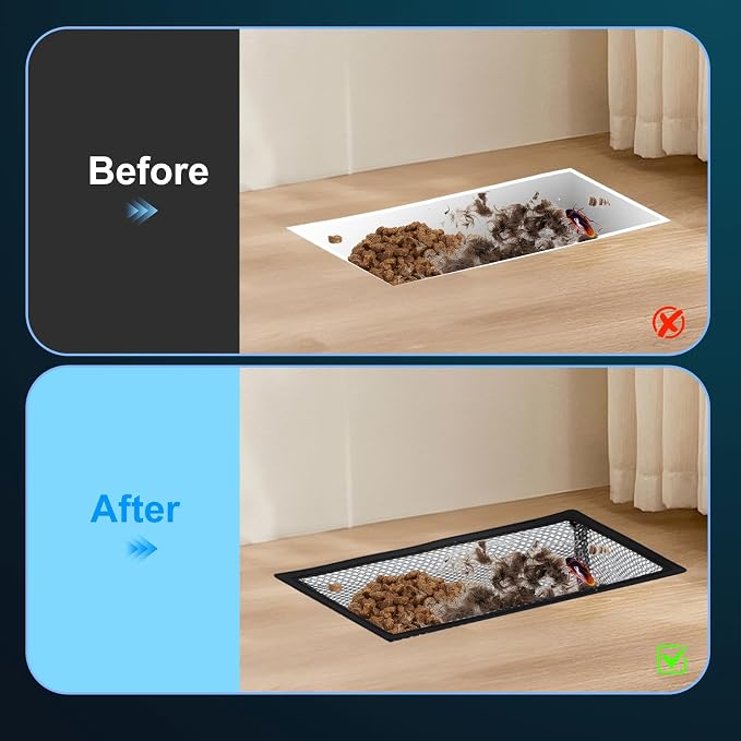 Floor Register Cover Trap, 4 x 10 Inch Floor Air Vent Cover Screen - Image 7