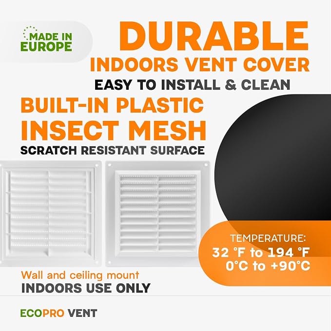 6" x 6" Inch White Vent Cover - Image 3