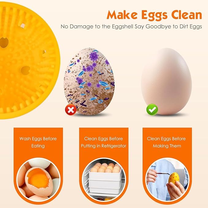 Egg Brush Cleaner, Egg Cleaner for Fresh Eggs, Cute Chick Shaped Egg Wash and - Image 5