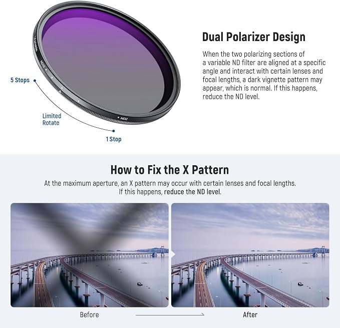 NEEWER 58mm ND2-32 Variable ND Filter - Image 5
