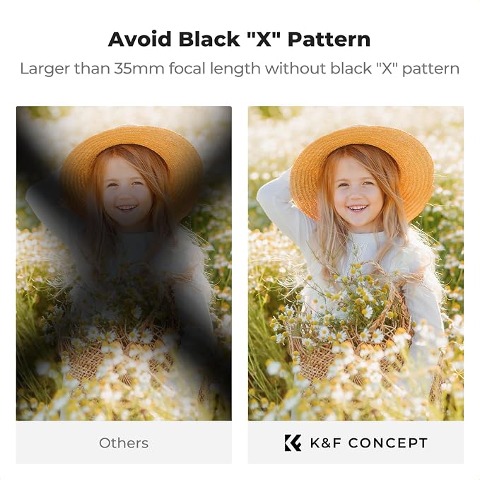 K&F CONCEPT 43mm Black Diffusion Mist Effect 1/4 & Variable ND2-32 & Circular - Image 4