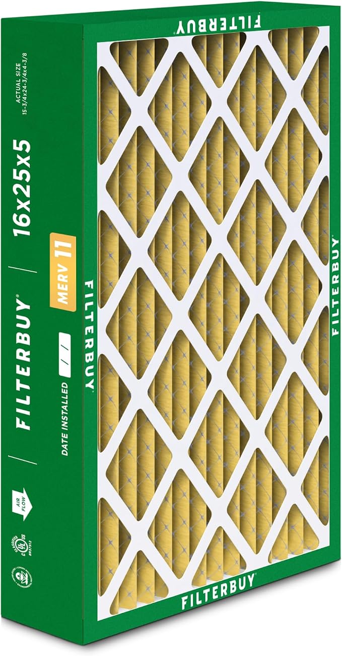 Filterbuy 16x25x5 Air Filter MERV 11 Superior Pet & Allergy Defense, Pleated - Image 9