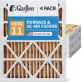 Glasfloss 20x25x4 MERV 11 AC & Furnace 4" Depth Air Filters. Box of 4. Actual by Glasfloss