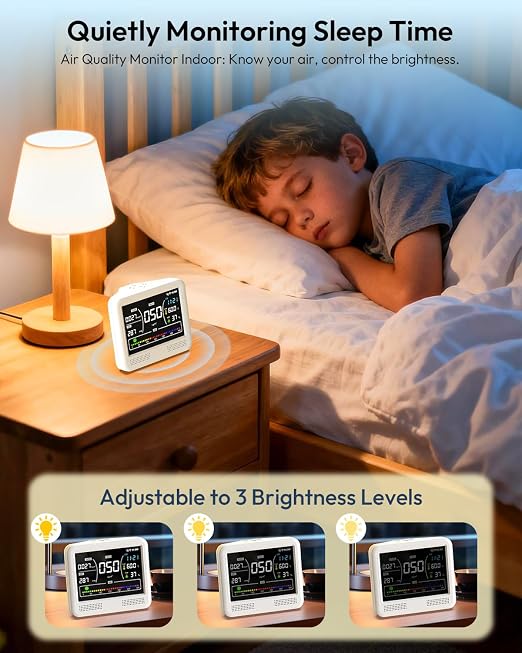16-in-1 Air Quality Monitor Indoor, CO2 Monitor - Image 6