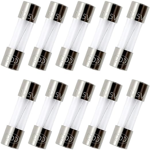 Pack of 10 pcs F6AL Fast-Blow Fuse 6amp F6A 125Volt Glass Fuses 0.2 x 0.79 Inch by ZUPAYIPA