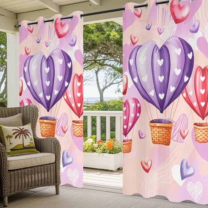 Hot Air Balloons Waterproof Outdoor Curtains - Image 3