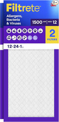 Filtrete 12x24x1 Air Filter, MERV 12, MPR 1500, Bacteria & Viruses, 3-Month AC by Unknown