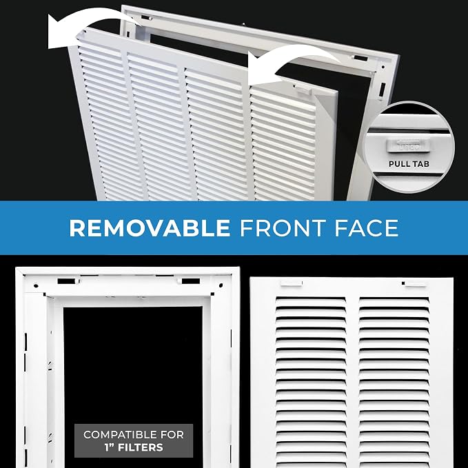 12" X 12" Aluminum Return Filter Grille - Image 4