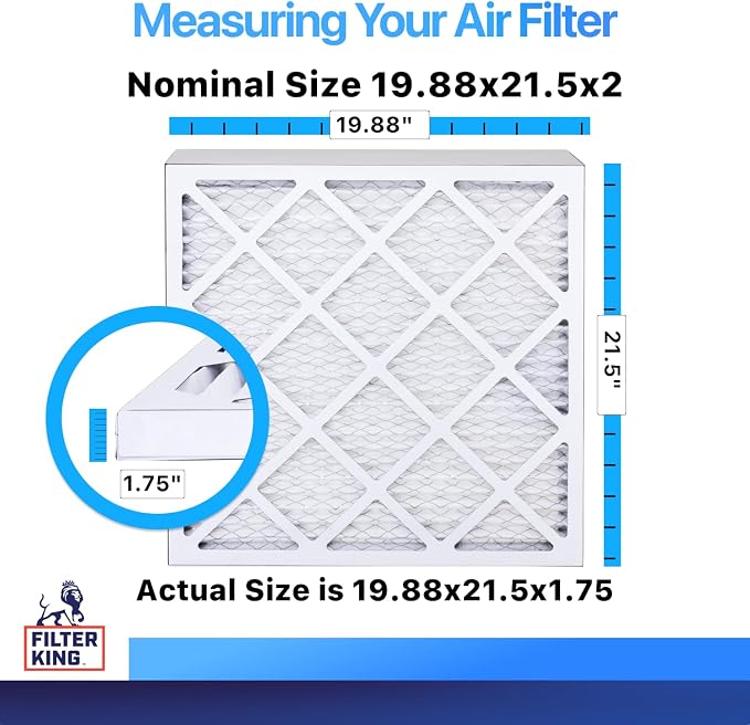 Filter King 19.88x21.5x2 Air Filter | 4-PACK | MERV 8 HVAC Pleated A/C Furnace - Image 2