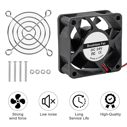 UMLIFE 4PACK 60mm x 60mm x 25mm 24V Dual Ball Bearings DC Brushless Cooling Fan - Image 4