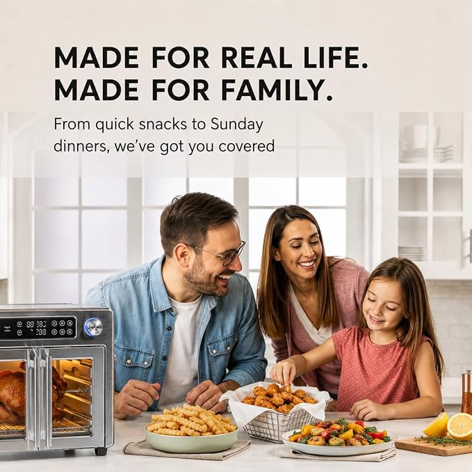 Emeril Lagasse Extra Large French Door Air Fryer Toaster Oven Combo, 24 Cooking - Image 6