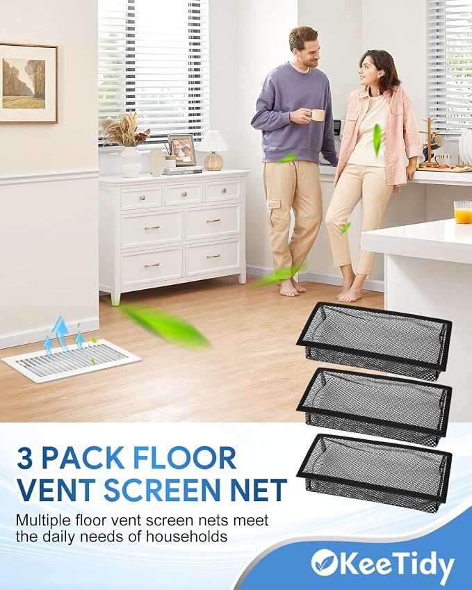 4" x 10" Floor Vent Screen Net, Air Vent Screen Filter Mesh Catches Toys Snacks - Image 5