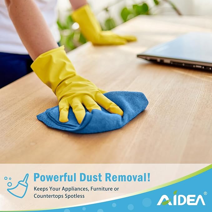 AIDEA Microfiber Cleaning Cloth, Soft Absorbent Rags, Shop Towels, Microfiber - Image 2