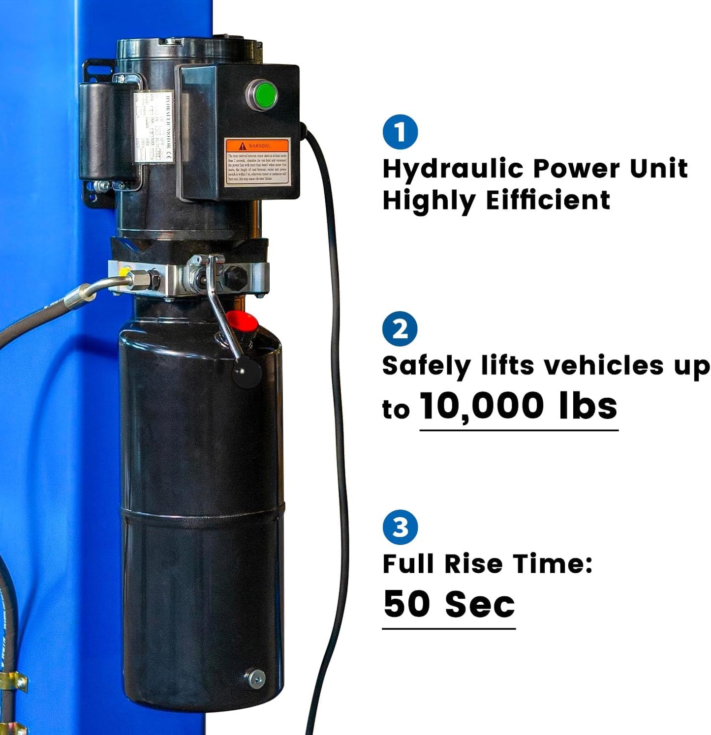 110V Two Post Car Lift 10,000 LBS Heavy Duty Floor Plate 2 Posts Auto Hoist Truck Lift for Garage w/ 36 Months Parts Replacement