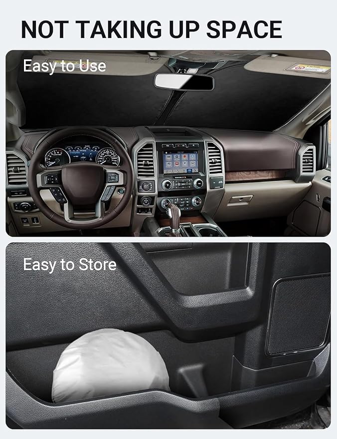 Proadsy 2026 Upgrade Front Windshield Sun Shade Foldable Sunshade Protector - Image 9