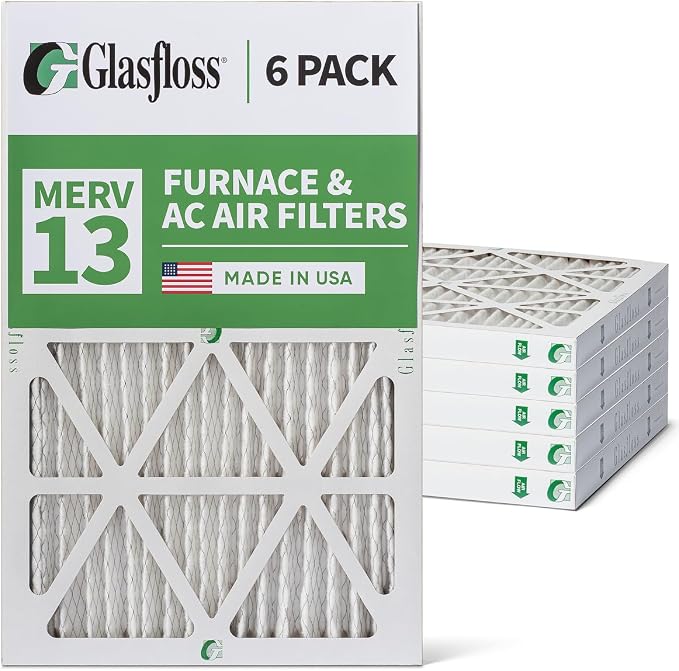 Glasfloss 12x20x2 MERV 13 AC & Furnace 2" Depth Air Filters. Box of 6. Actual - Image 5