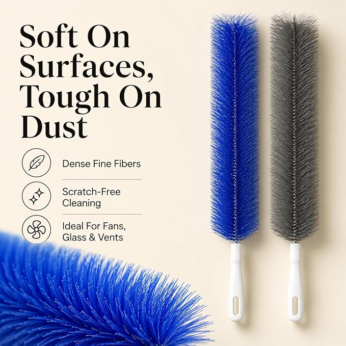 Bendable Microfiber Head Dust Remover, Air Conditioner Vents, Cars，Gray+Gray - Image 7