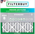 Filterbuy 25x25x2 Air Filter MERV 8 Essential Dust & Allergy Defense, by Filterbuy