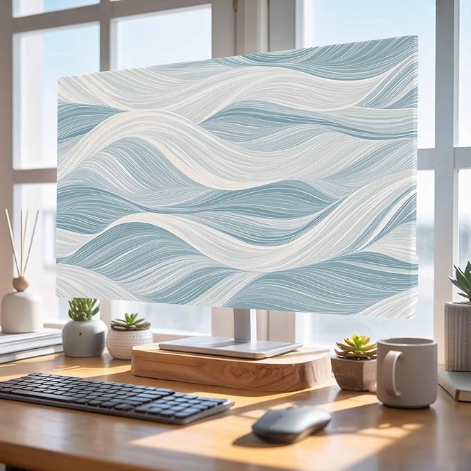 Abstract Gradient Water Ripple Indoor TV Cover, Elastic TV Screen Protector - Image 4