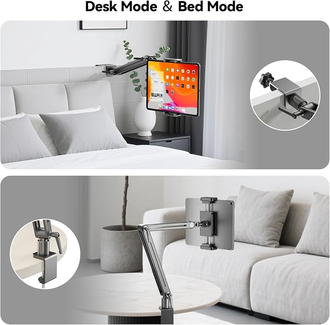 Portable Monitor Stand Desk Holder- Large Clamp support up to 6.5 12.9 14.6 - Image 6