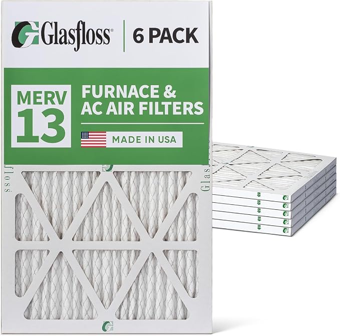 Glasfloss 14x30x1 MERV 13 AC & Furnace Air Filters. Box of 6. Actual Size: - Image 5