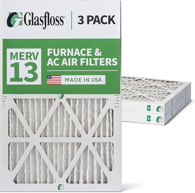 Glasfloss 10x20x2 MERV 13 AC & Furnace 2" Depth Air Filters. Box of 3. Actual - Image 5