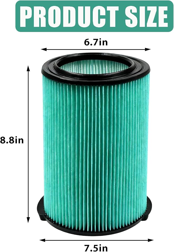 2 Pack VF6000 5-Layer Pleated Replacement Vacuum Filter Compatible - Image 2