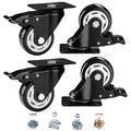 3" Swivel Casters Set of 4, Heavy Duty Locking Casters by CLOATFET