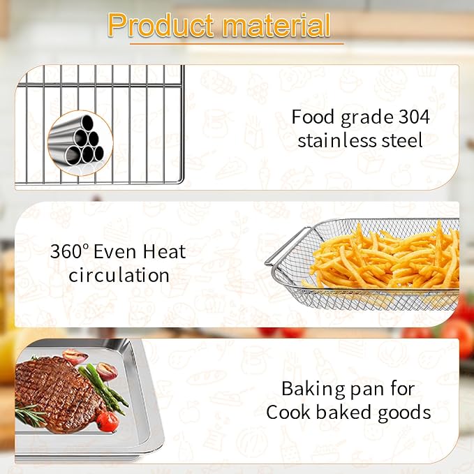 GCQ 3 Pieces Set Air Fryer Accessories - Image 5