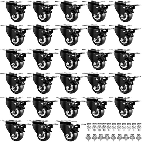 1.5" Casters Set of 28 Heavy-Duty Industrial Caster Wheels by GcFoir