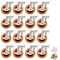 3 Inch Caster Wheels, Casters Set of 16, Heavy Duty Caster by BOSGEOT
