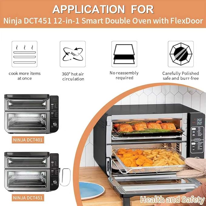 GCQ Smart Double Oven Basket for Ninja DCT401 DCT402 DCT451 - Image 4